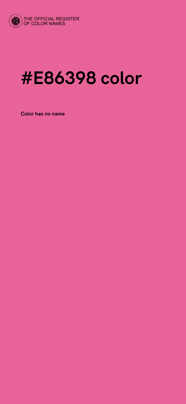 #E86398 color image