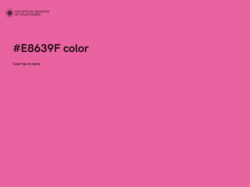 #E8639F color image