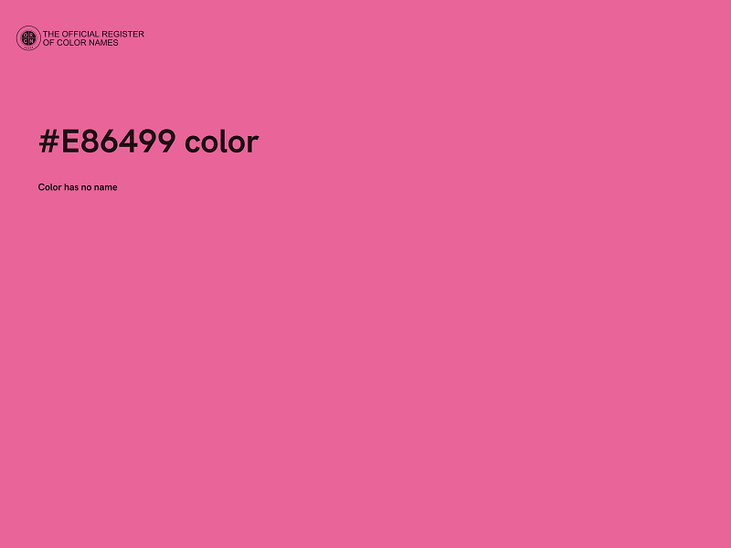 #E86499 color image