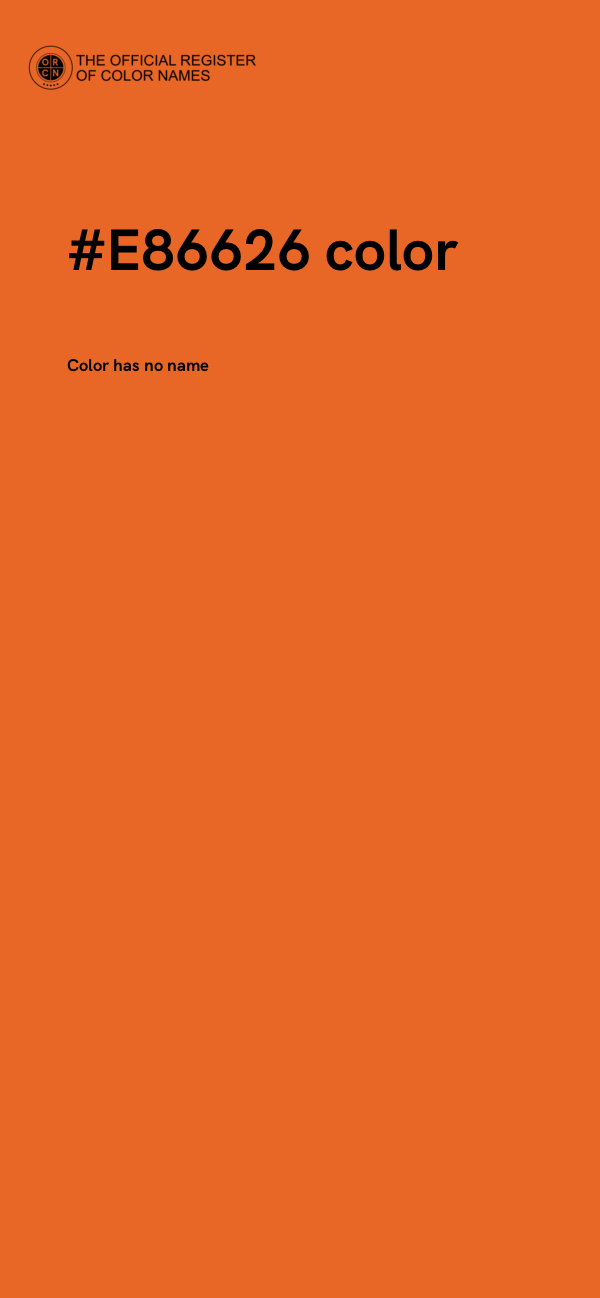 #E86626 color image