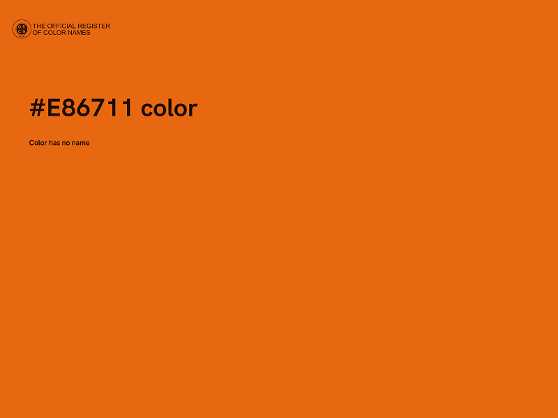 #E86711 color image