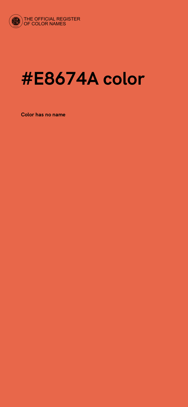 #E8674A color image
