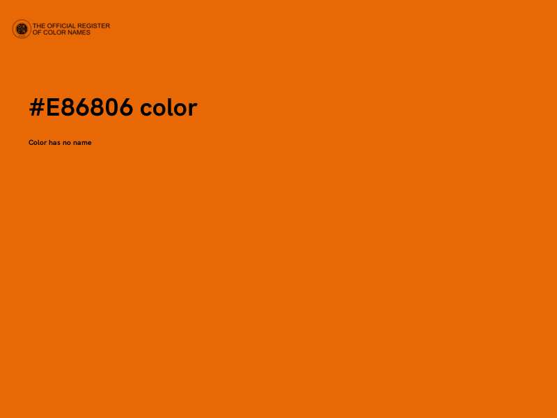 #E86806 color image