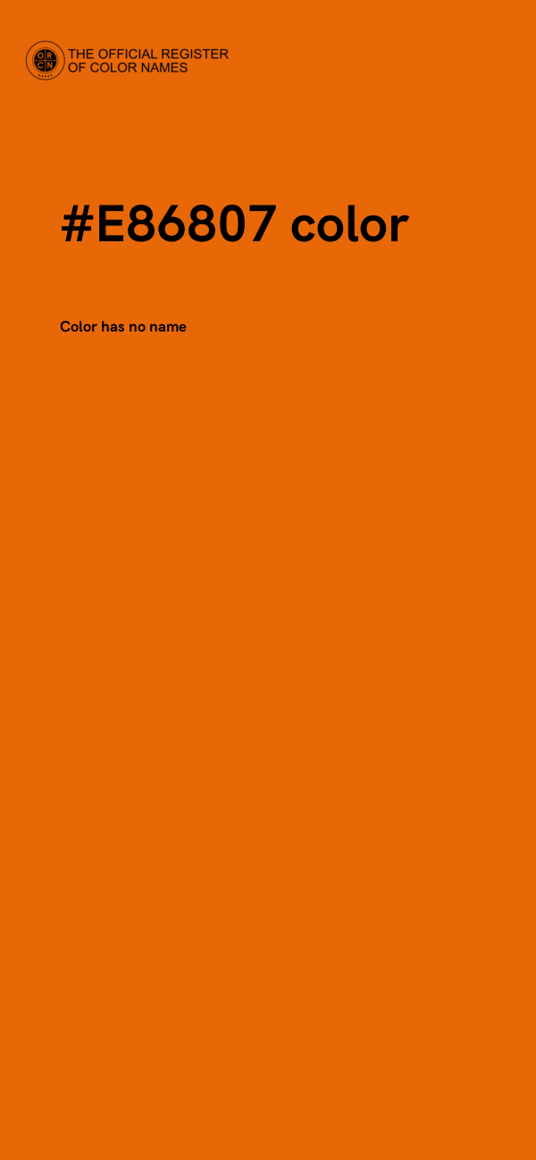 #E86807 color image