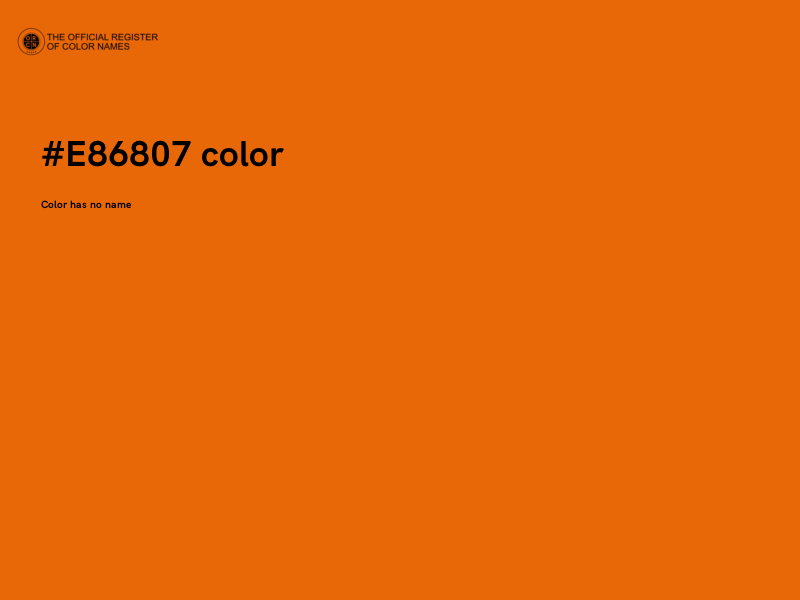 #E86807 color image