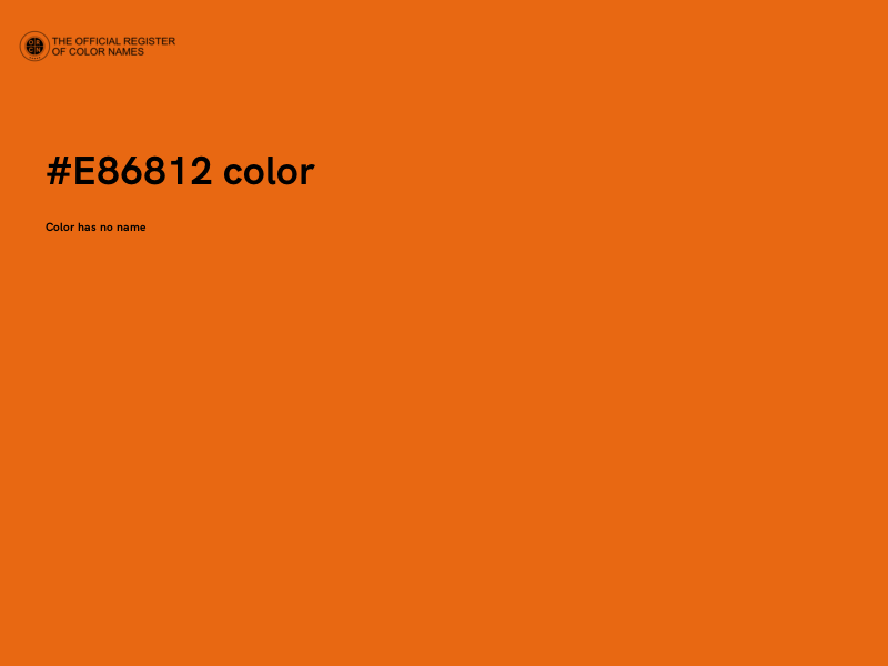 #E86812 color image