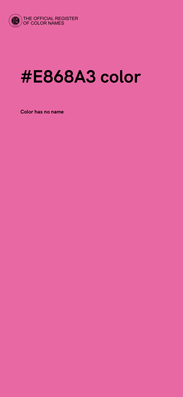 #E868A3 color image