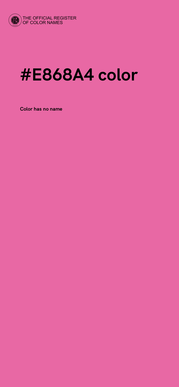#E868A4 color image