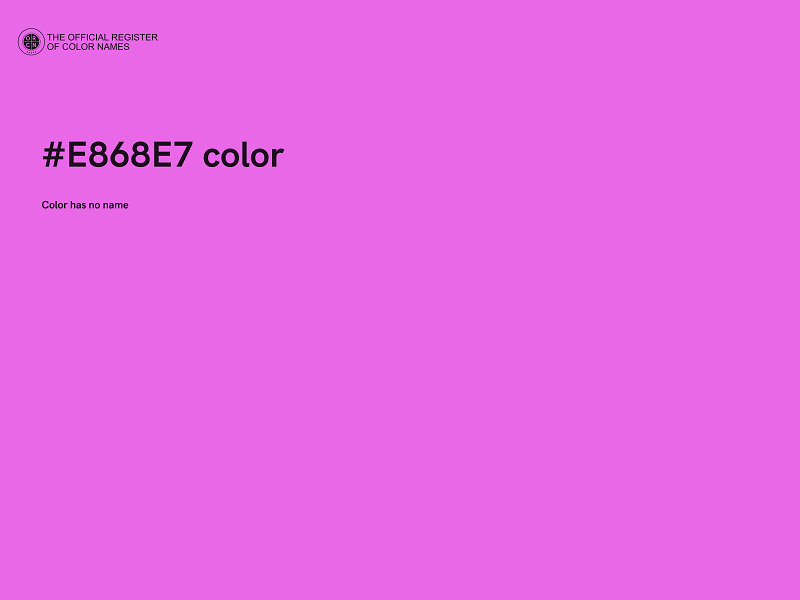 #E868E7 color image