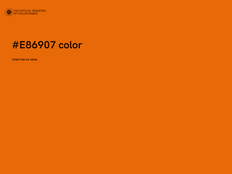 #E86907 color image