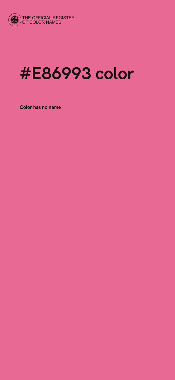 #E86993 color image