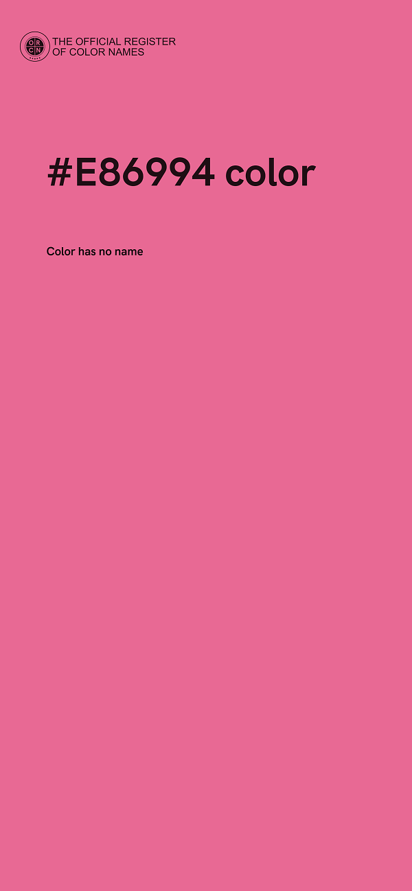 #E86994 color image