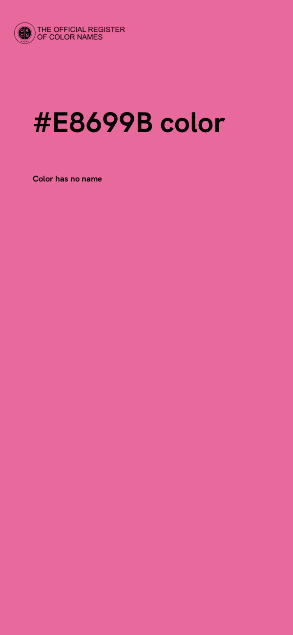 #E8699B color image