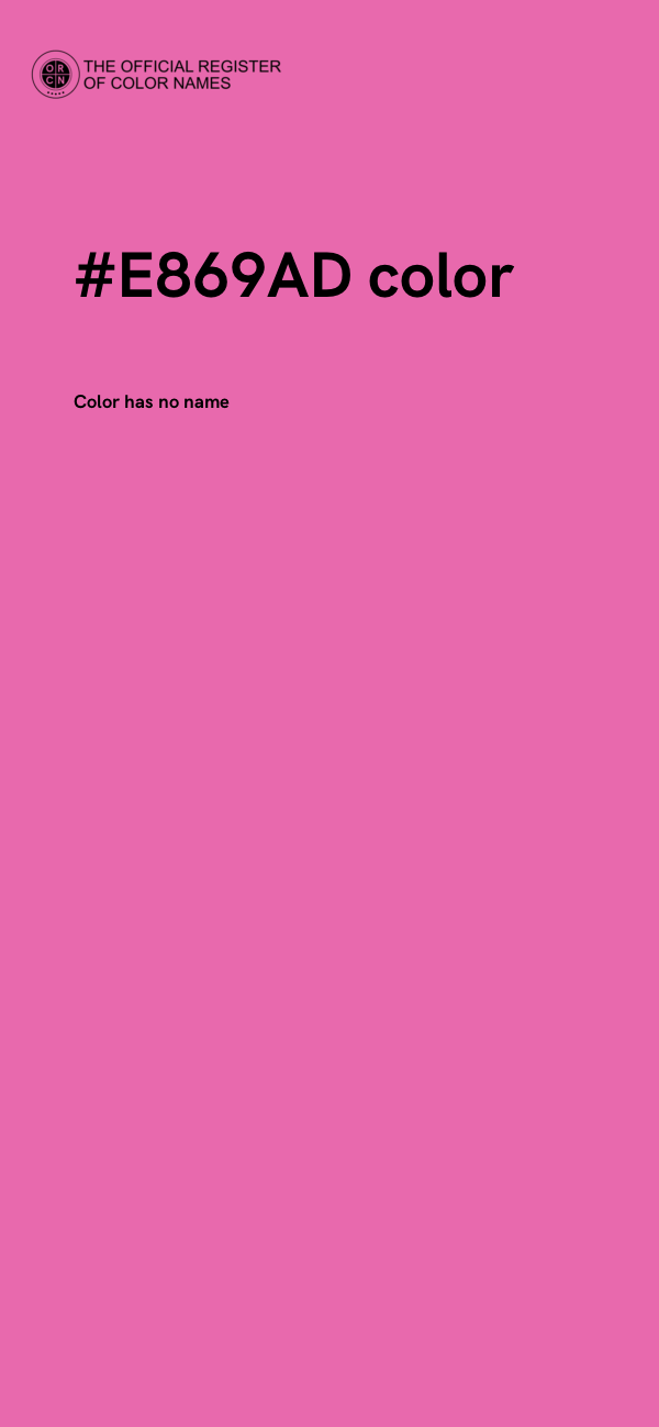 #E869AD color image