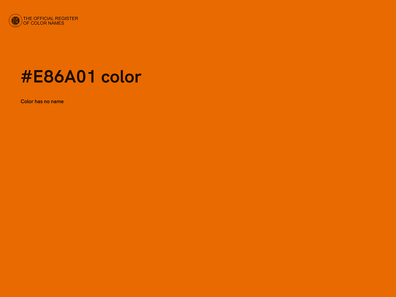 #E86A01 color image