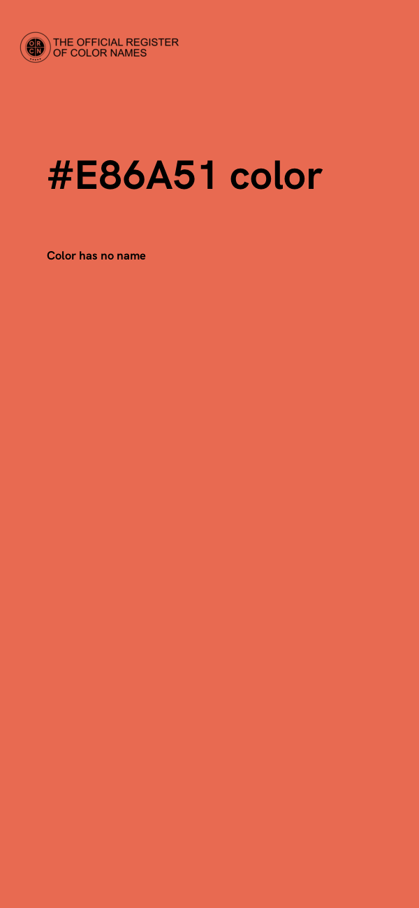 #E86A51 color image