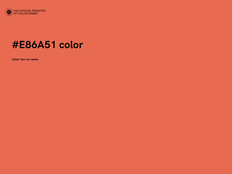 #E86A51 color image