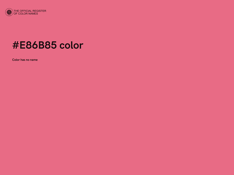 #E86B85 color image