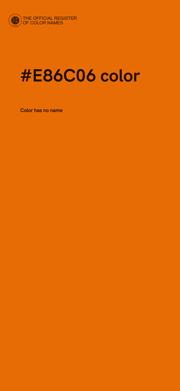 #E86C06 color image