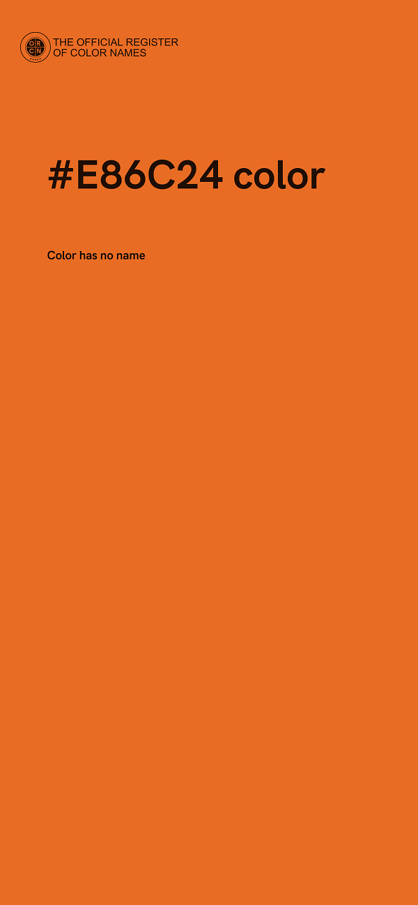 #E86C24 color image