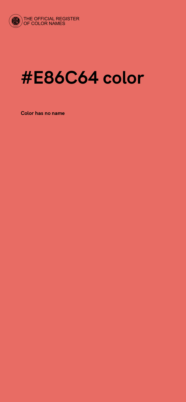 #E86C64 color image