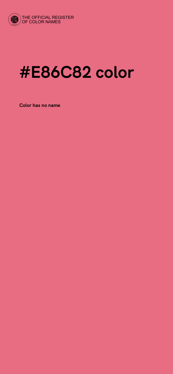 #E86C82 color image