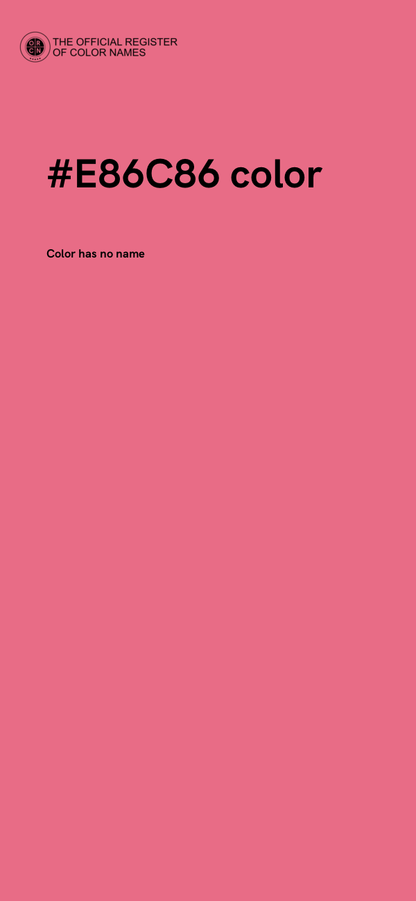 #E86C86 color image