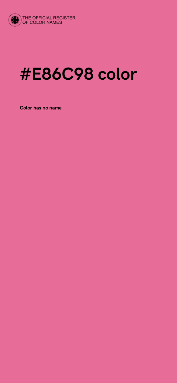 #E86C98 color image