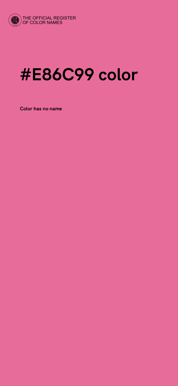 #E86C99 color image