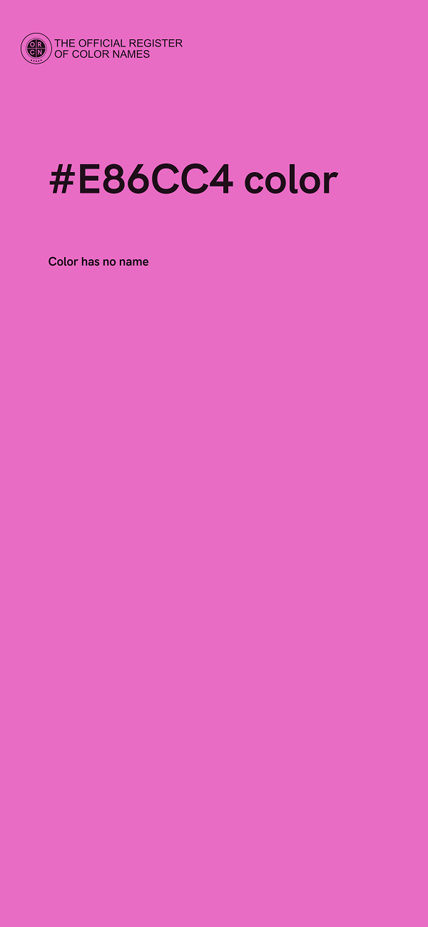 #E86CC4 color image