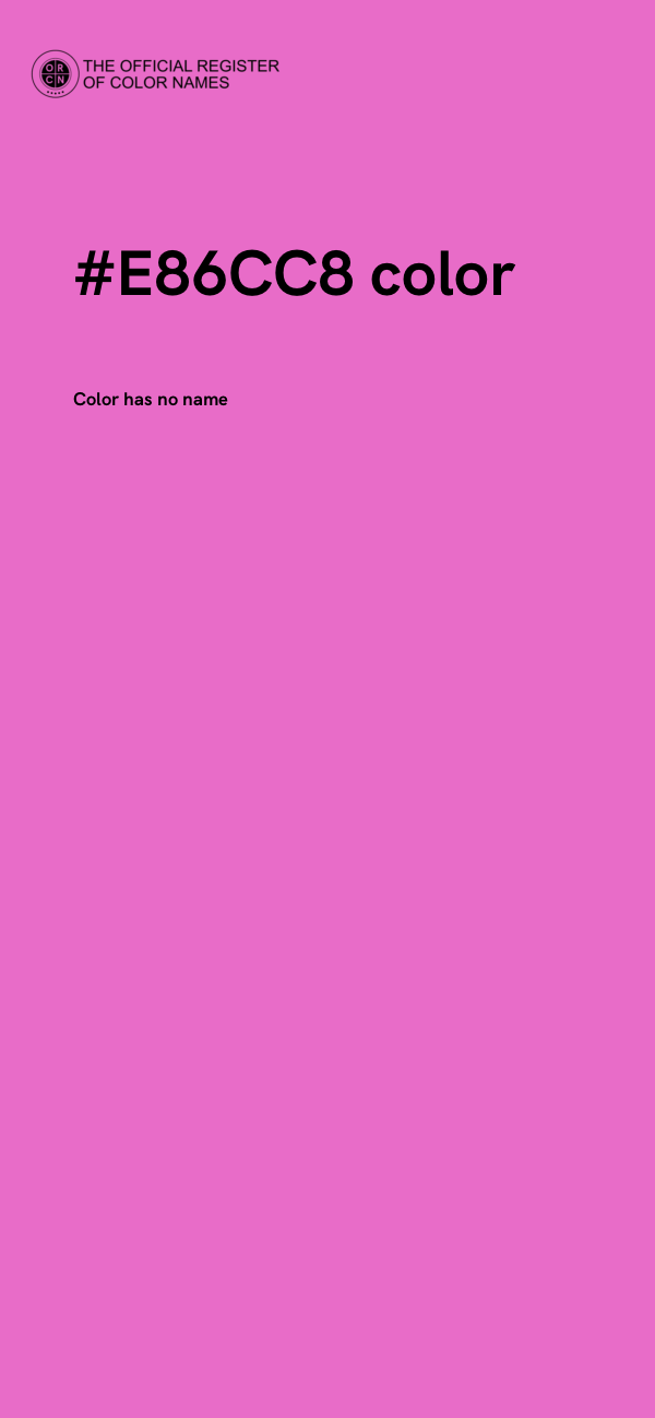 #E86CC8 color image