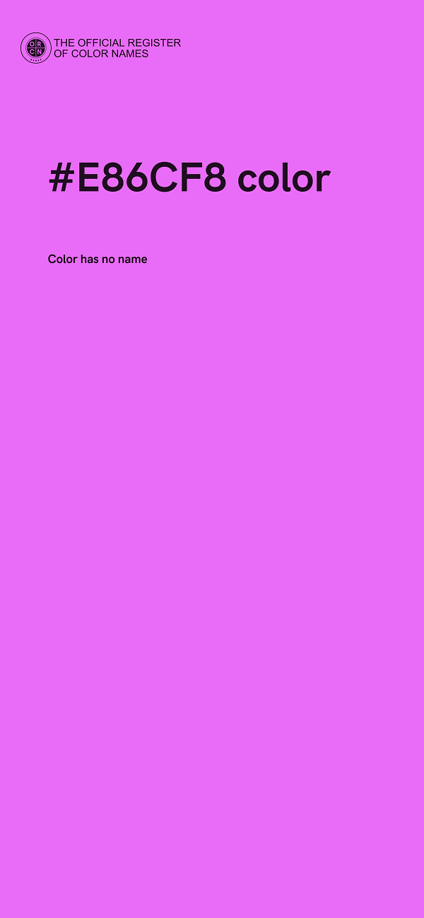 #E86CF8 color image