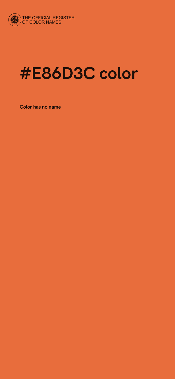 #E86D3C color image
