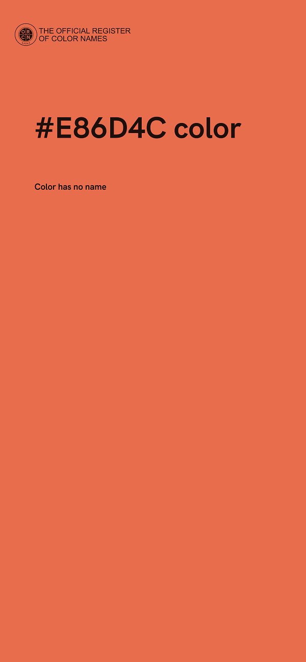 #E86D4C color image