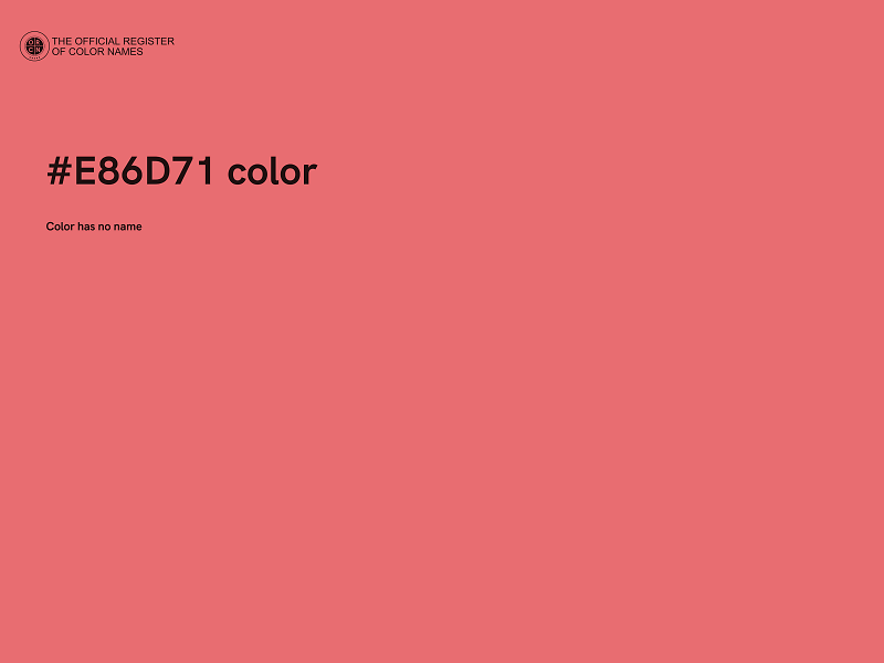 #E86D71 color image