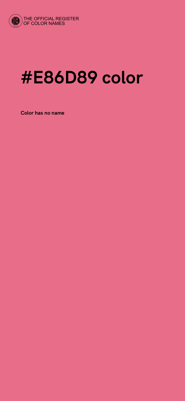#E86D89 color image