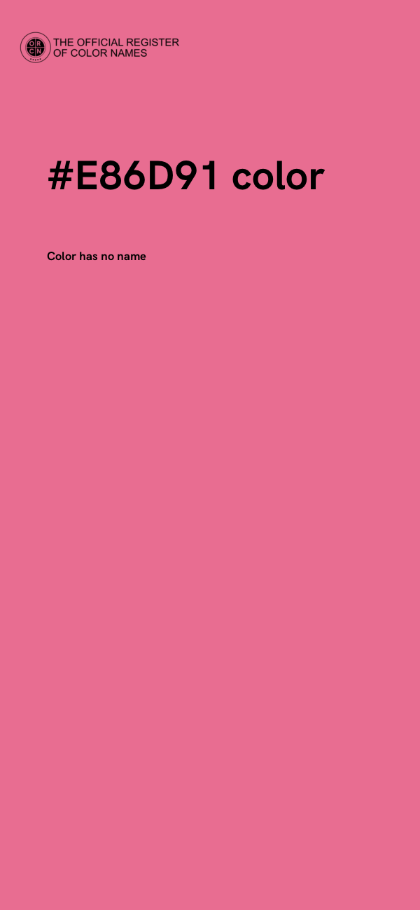 #E86D91 color image