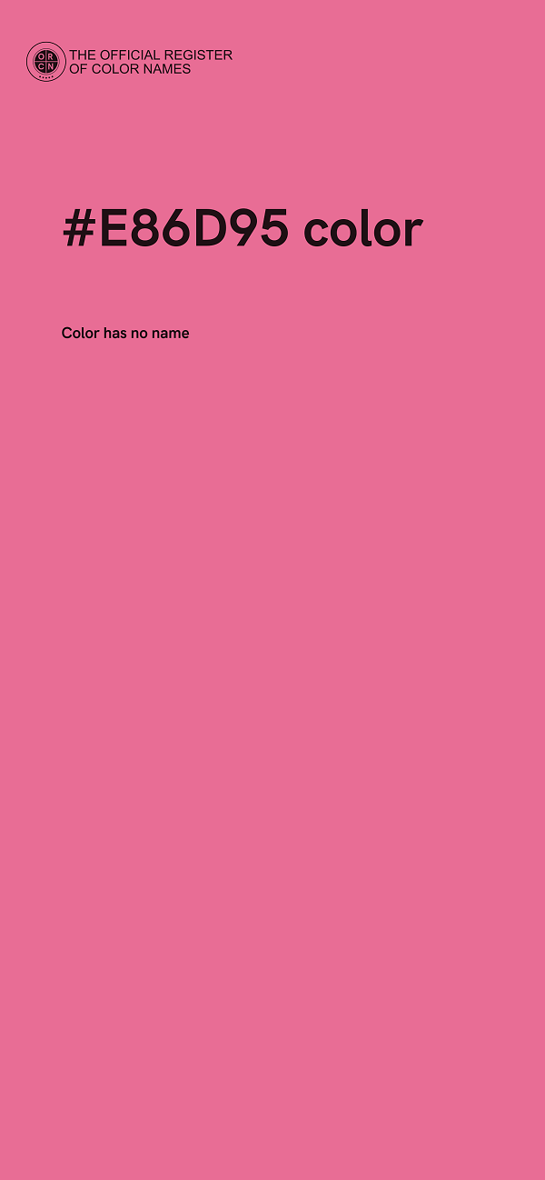 #E86D95 color image