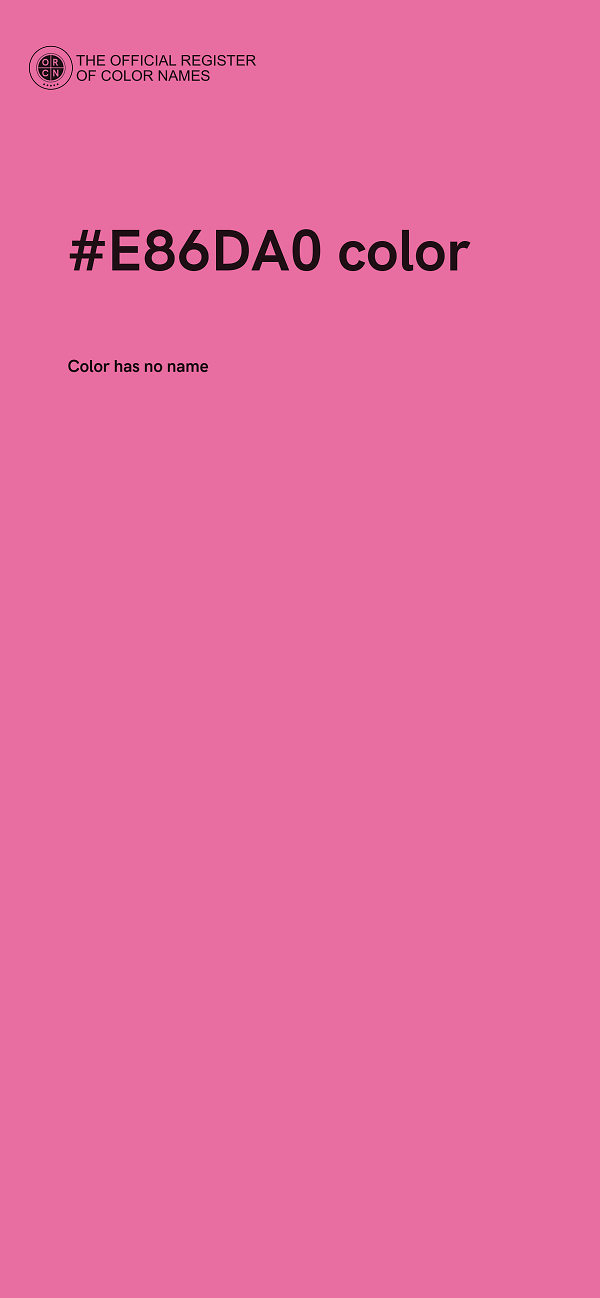 #E86DA0 color image