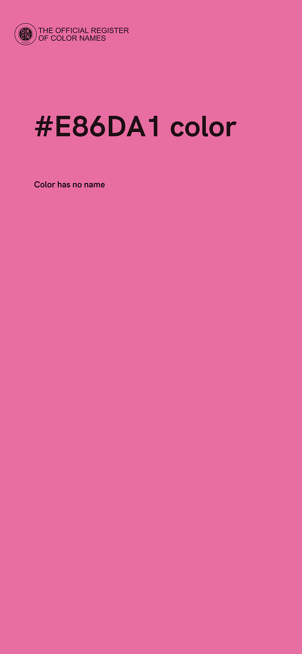 #E86DA1 color image