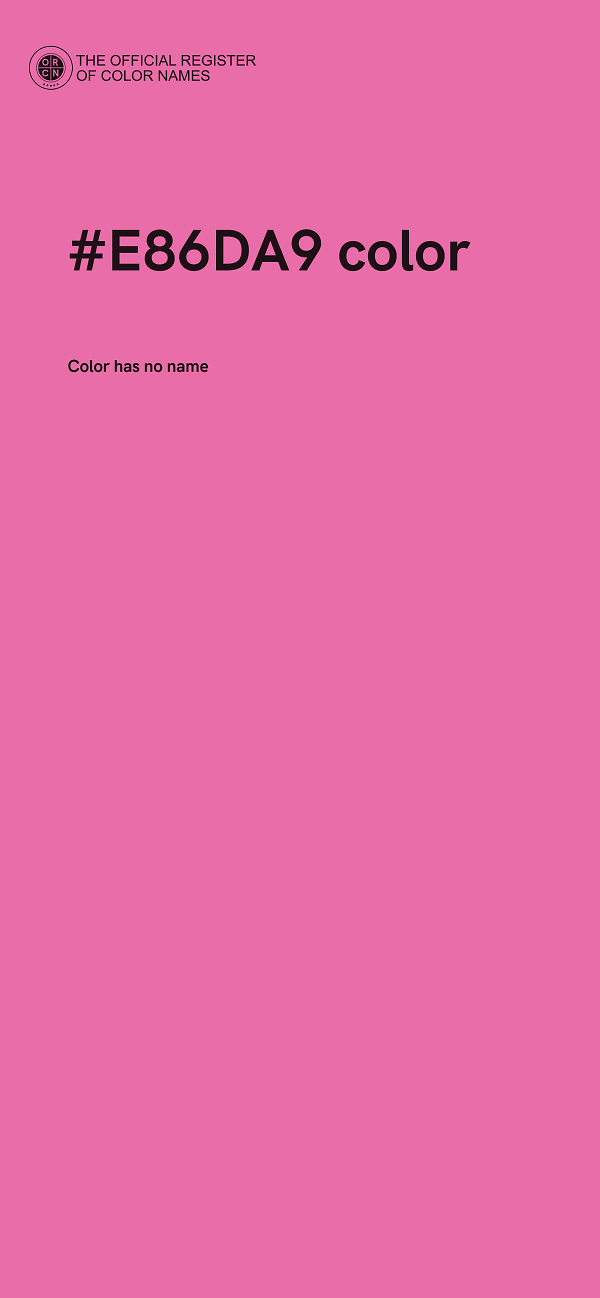 #E86DA9 color image