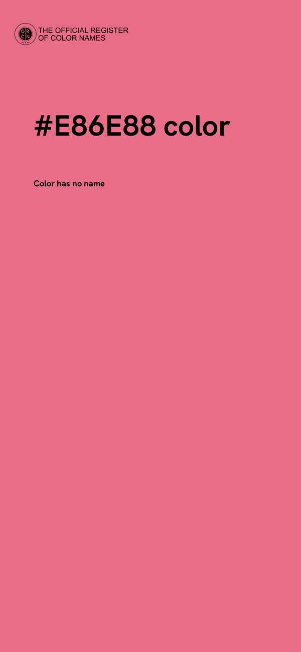 #E86E88 color image