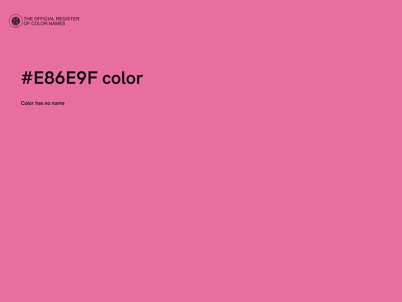 #E86E9F color image