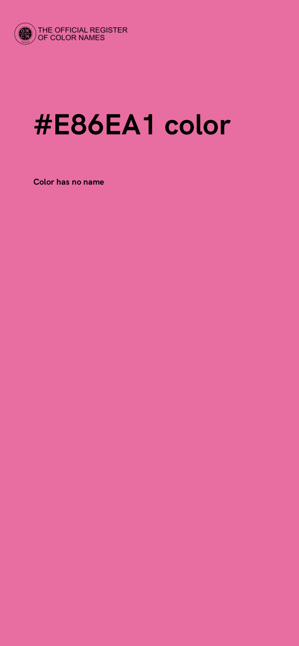 #E86EA1 color image