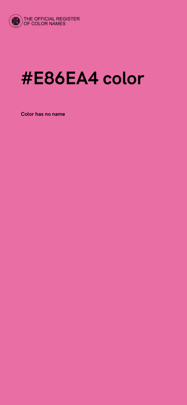 #E86EA4 color image