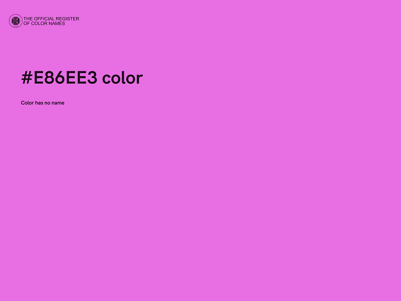 #E86EE3 color image