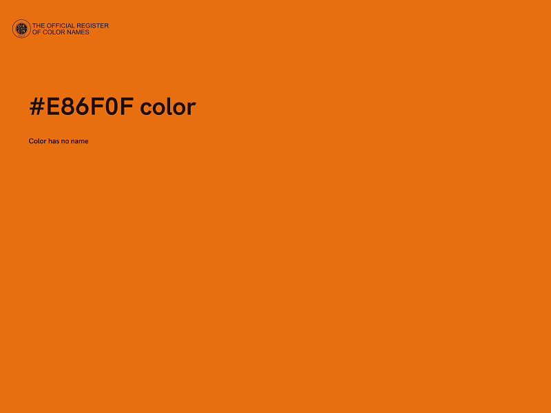 #E86F0F color image