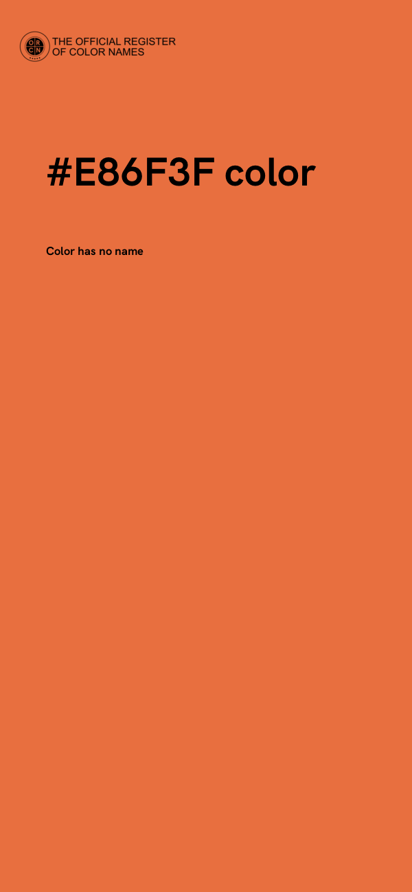 #E86F3F color image