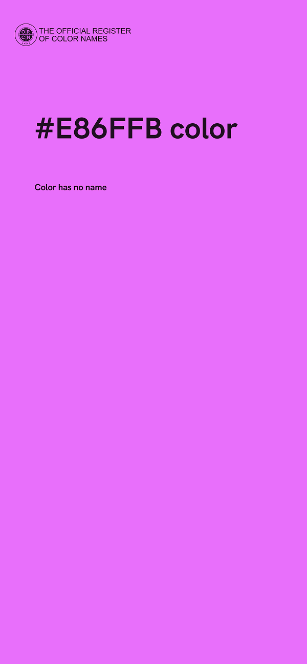 #E86FFB color image
