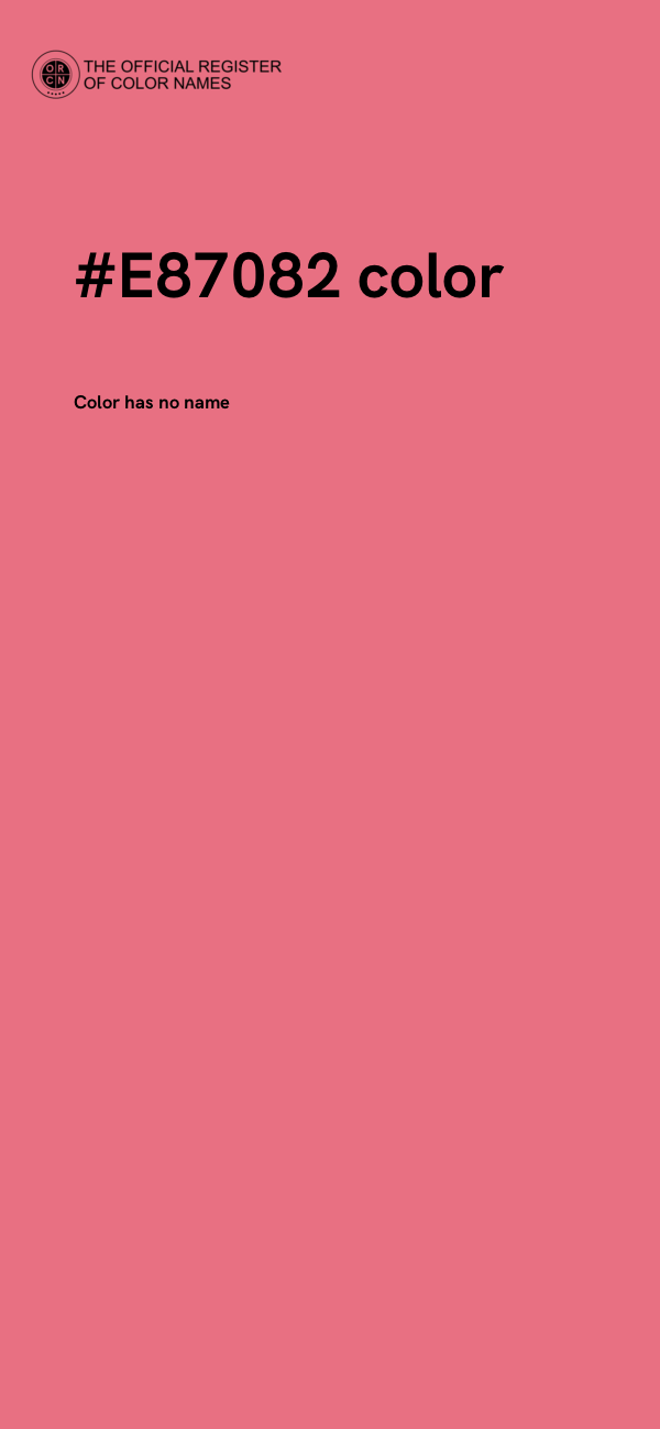 #E87082 color image
